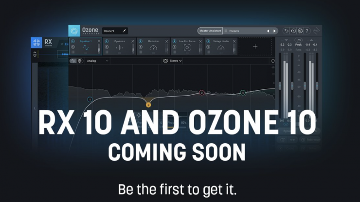 Teaser image for iZotope's upcoming RX10 and Ozone 10 release.