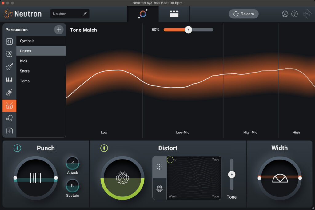 Neutron 4 graphical user interface example for iZotope RX 10 and Ozone 10.